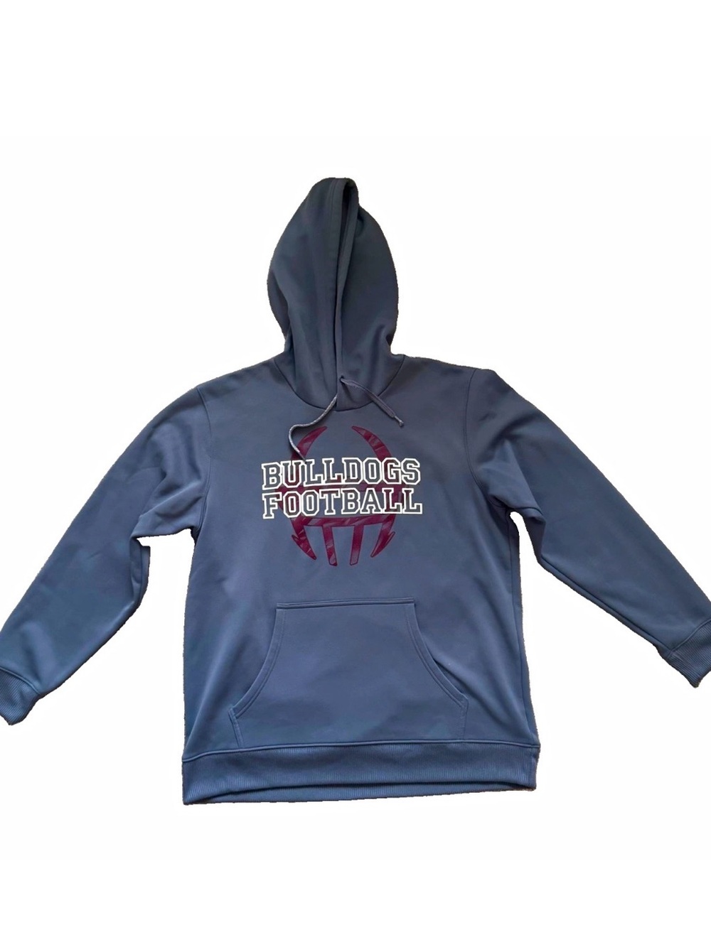 adidas Gray Bulldogs Football Pullover Hoodie